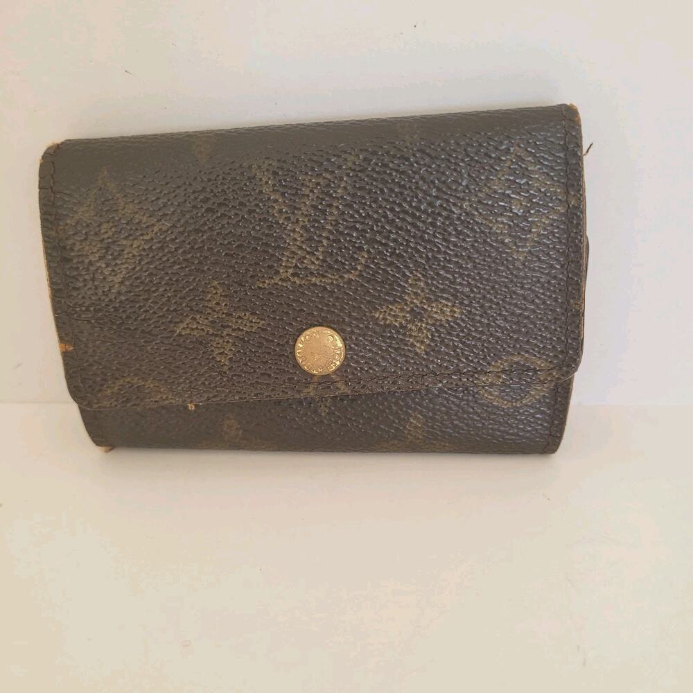 Authentic Louis Vuitton Monogram Multicles 6 Key Hooks Case Brown Small 2000